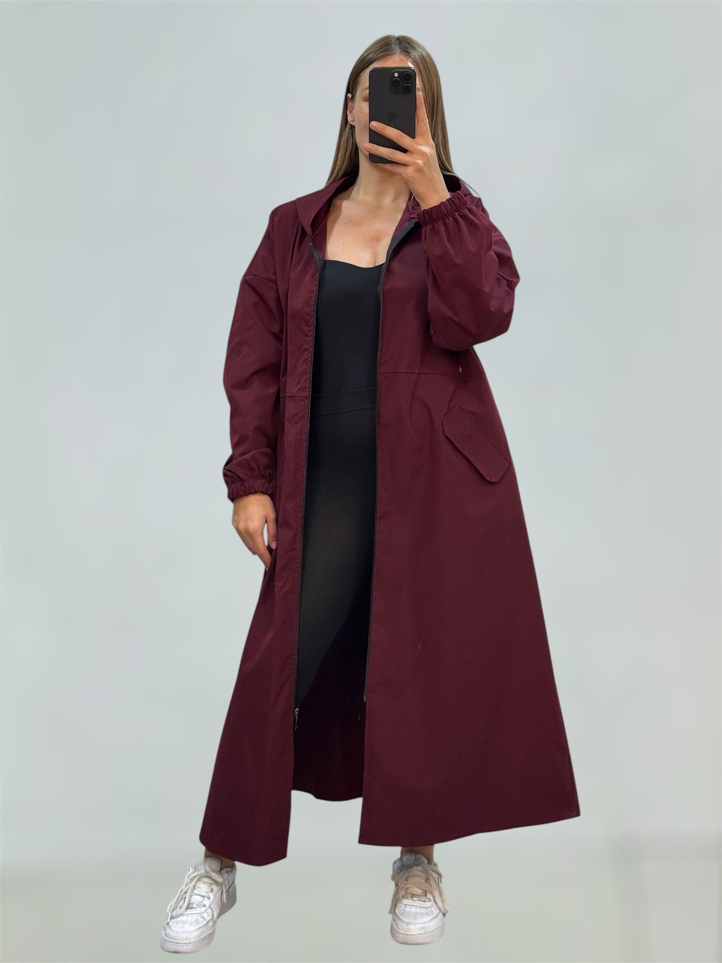 Parka longue poches