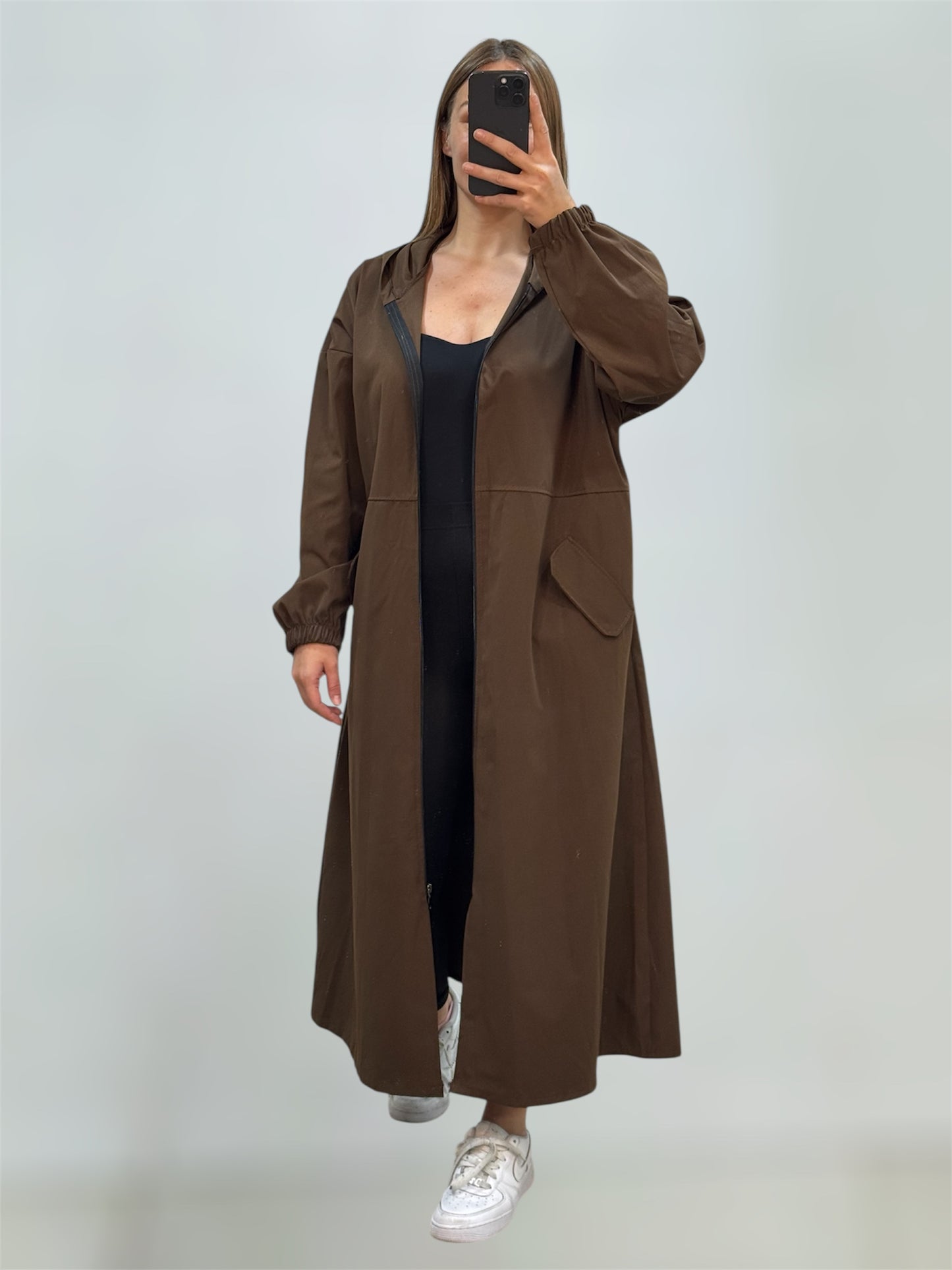 Parka longue poches