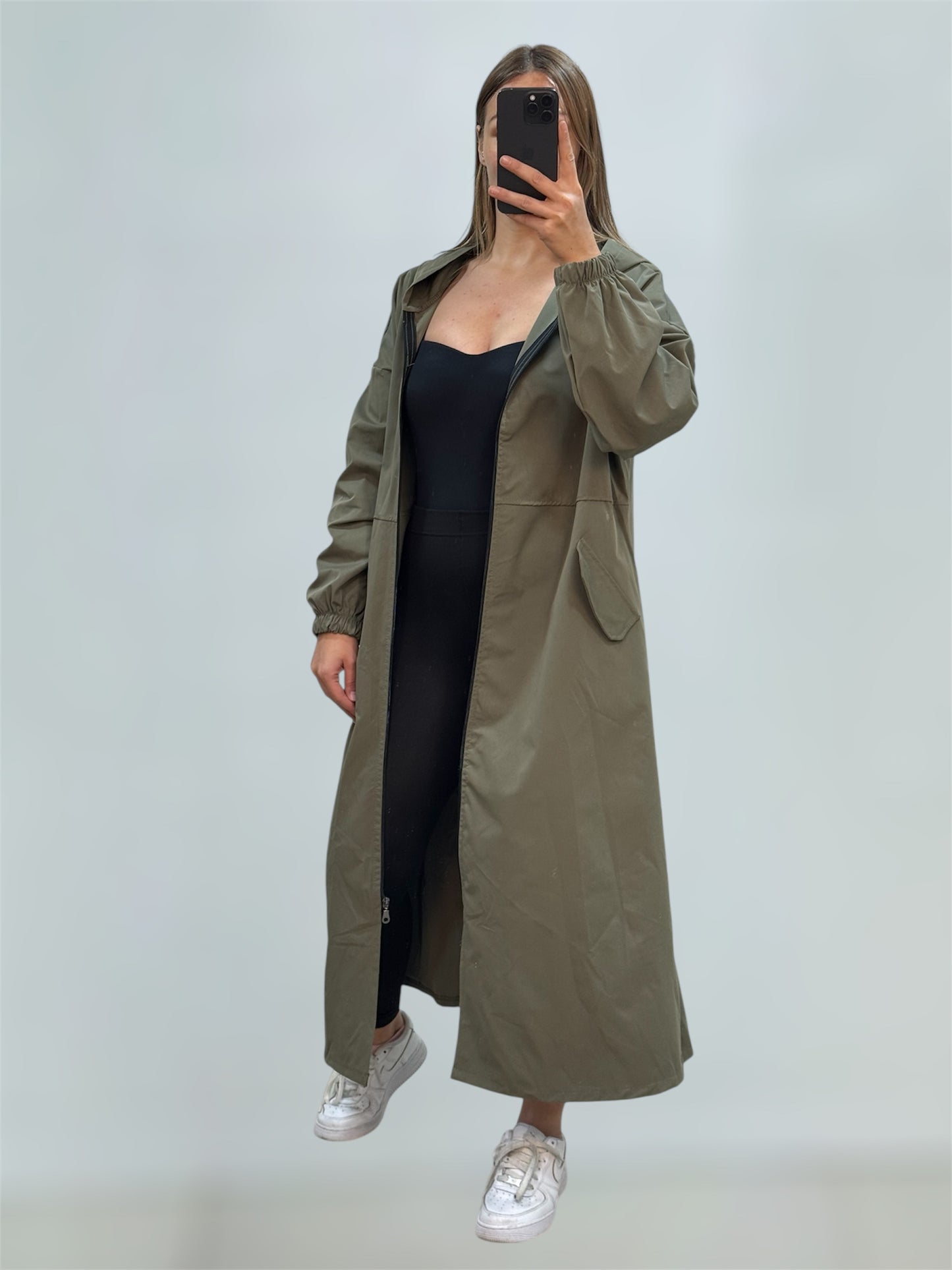Parka longue poches