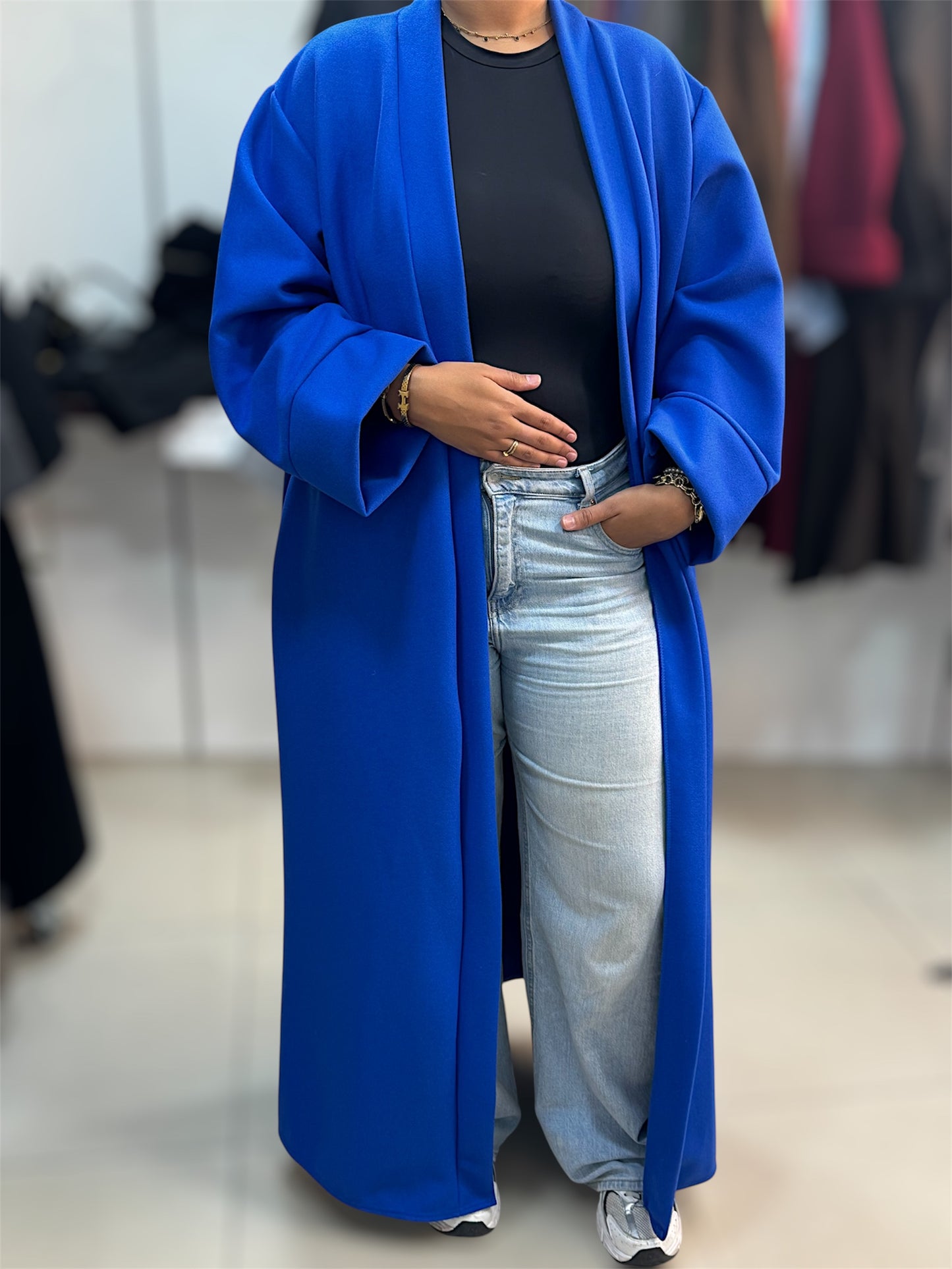 Gilet long avec poche 116