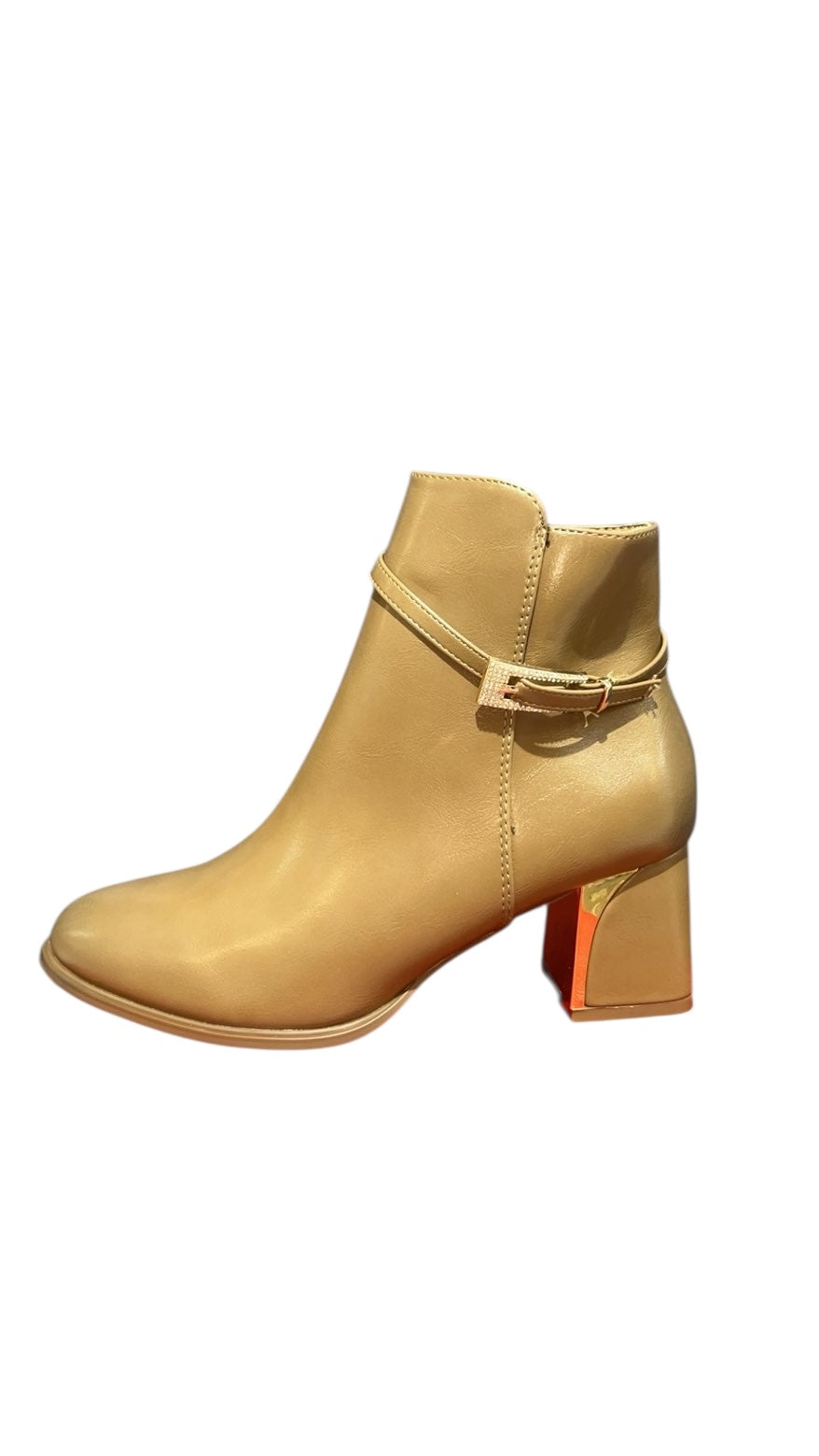 bottines à talon en simili cuir