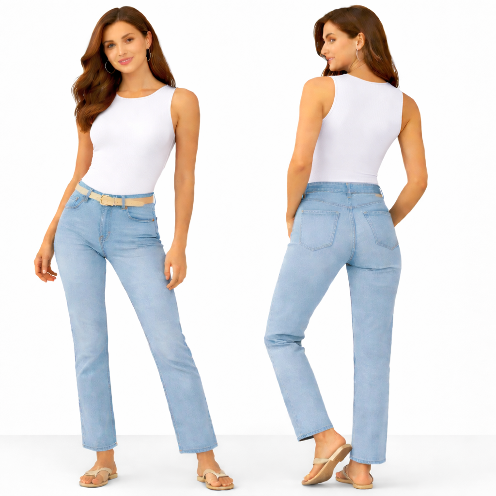 Body côtelé col rond montant – coupe ajustée & effet seconde peau